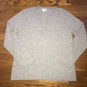 Charter club 2-ply Gray cashmere sweater ladies L